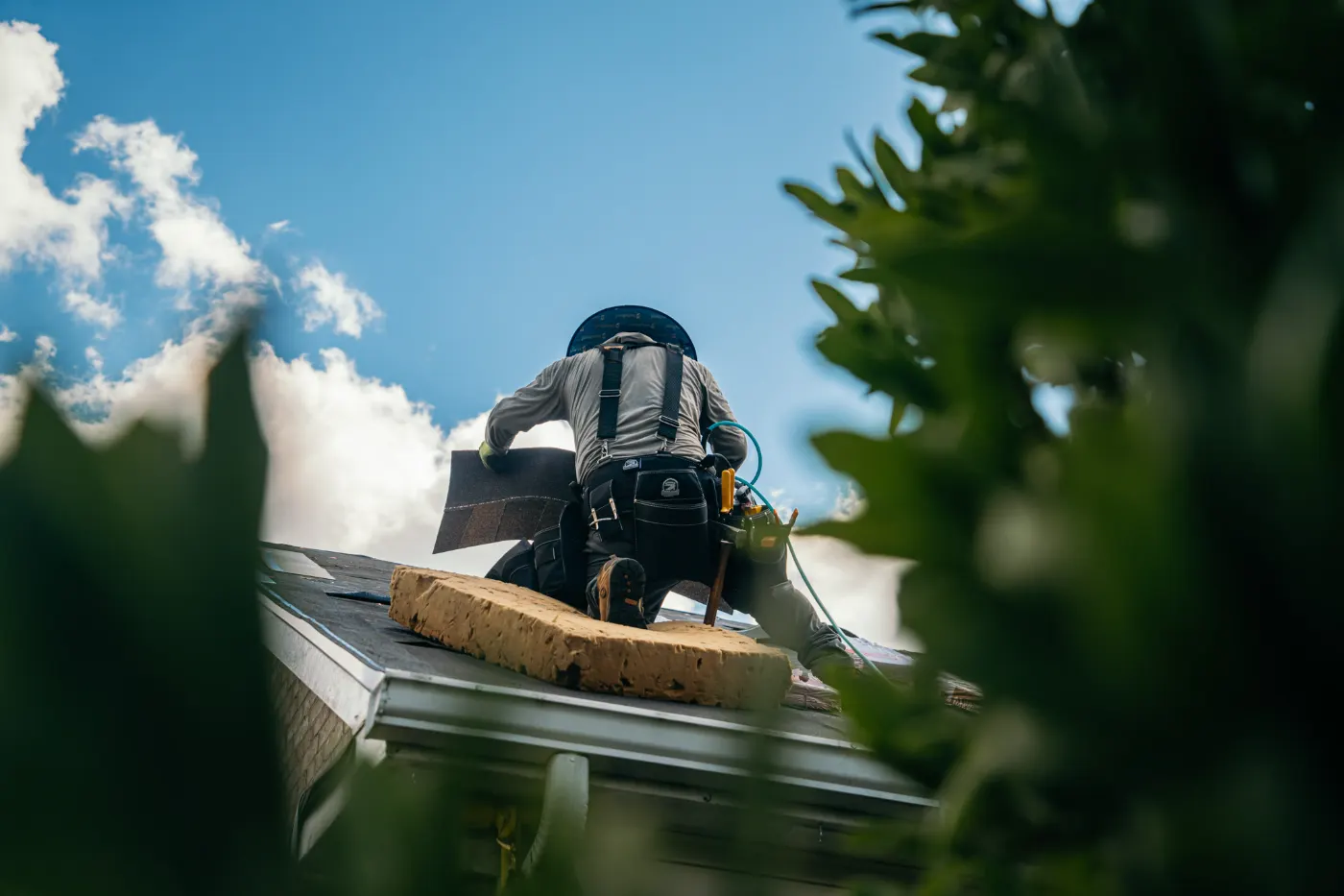 Tarping and dry-in on a New Palestine commercial roof