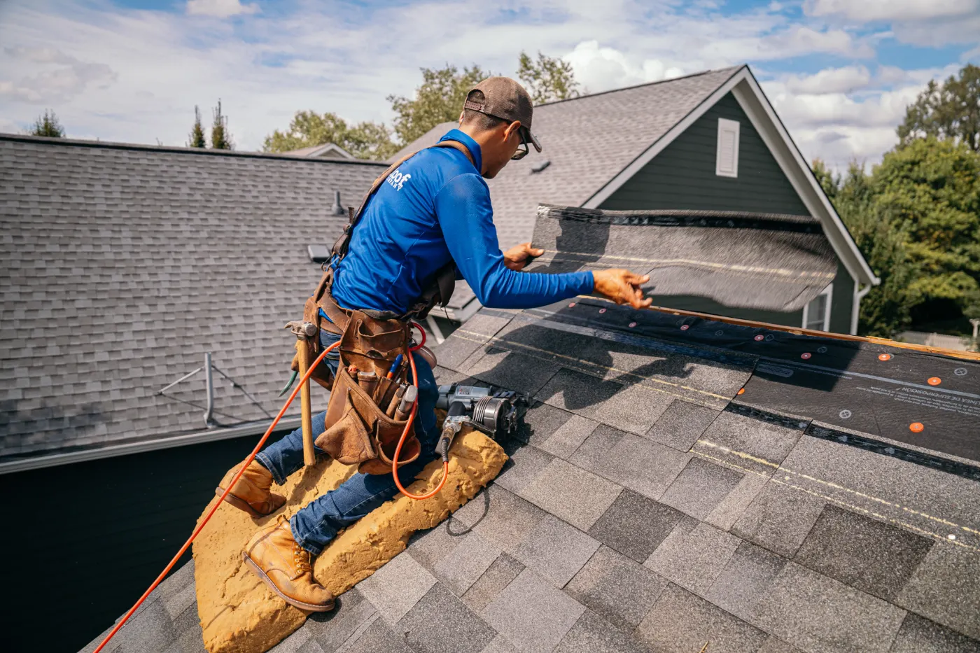 Flashing and seam work in New Palestine